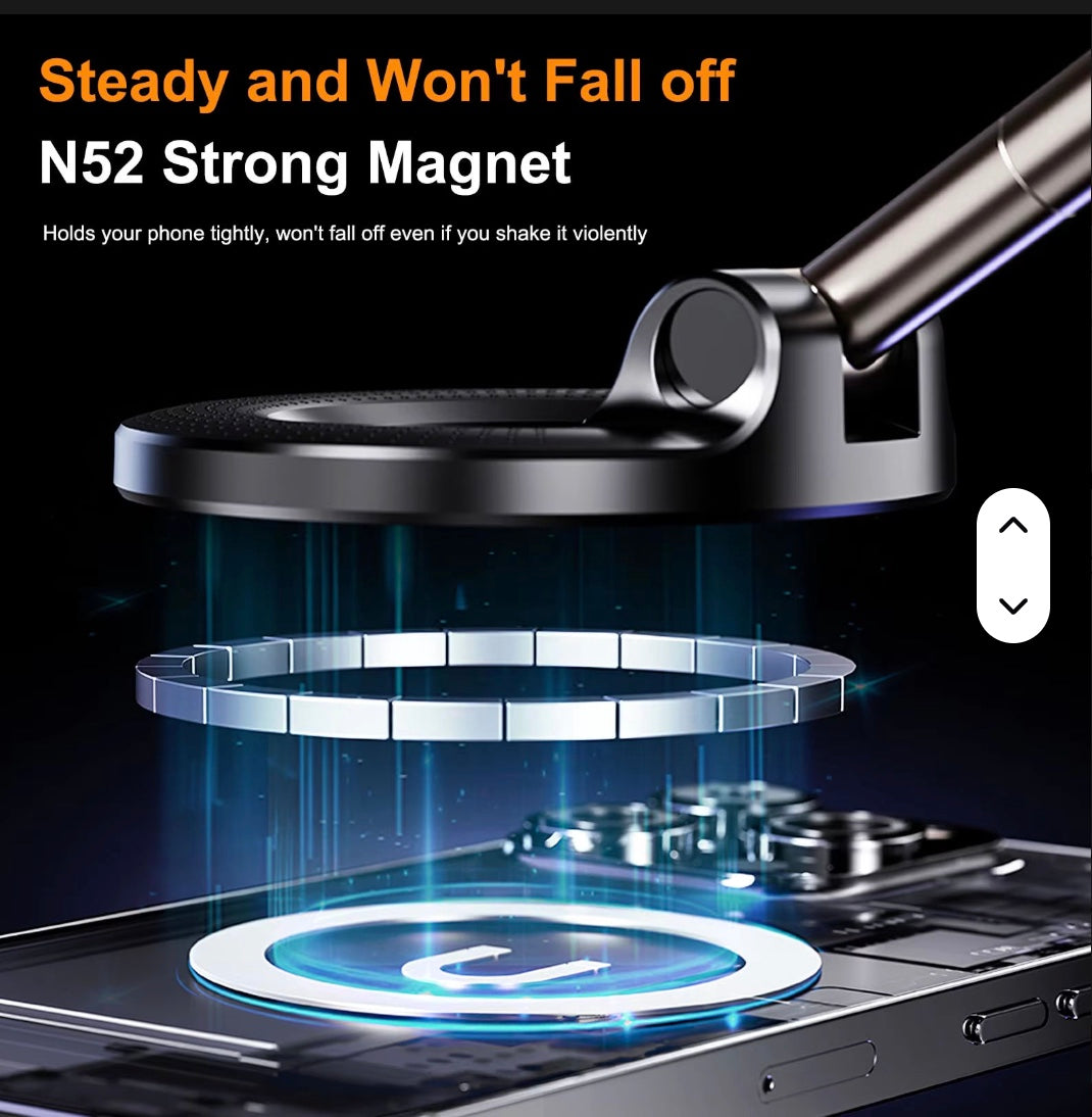 Strong Magnets Extend Car Mobile Stand 360 Rotating Car Mobile Phone Holder Magnetic Vacuum Suction Car Phone Holder