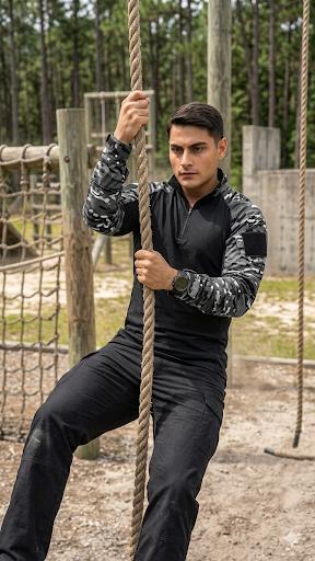Blue Army Tactical T-Shirt – Full Sleeve