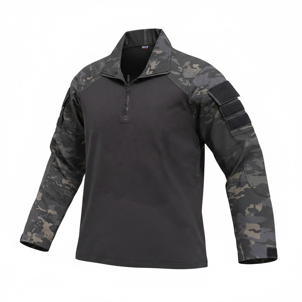 Blue Army Tactical Combat Shirt – Black Multicam