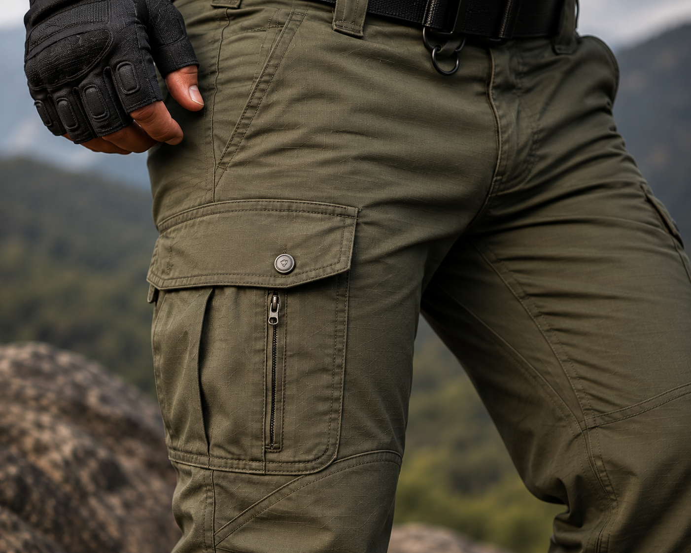 Blue Army Ripstop Utility Combat Trousers