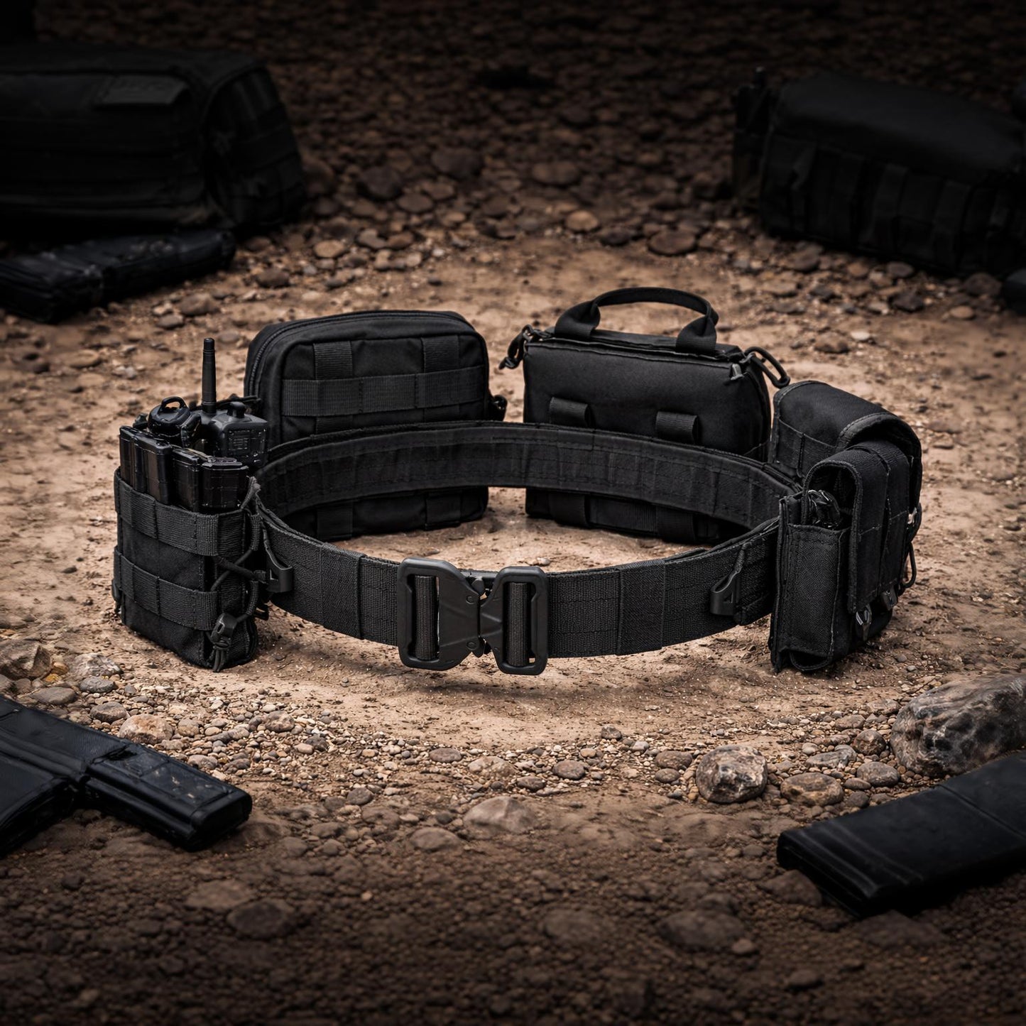 Modular Tactical Battle Belt System – 7 Piece MOLLE Kit