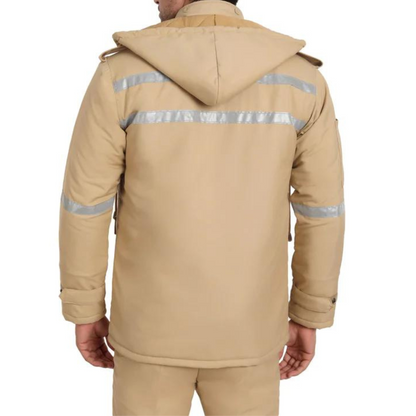 KHAKI POLICE JACKET - FULL SLEEVES-WITHOUT REFLECTIVE TAPE