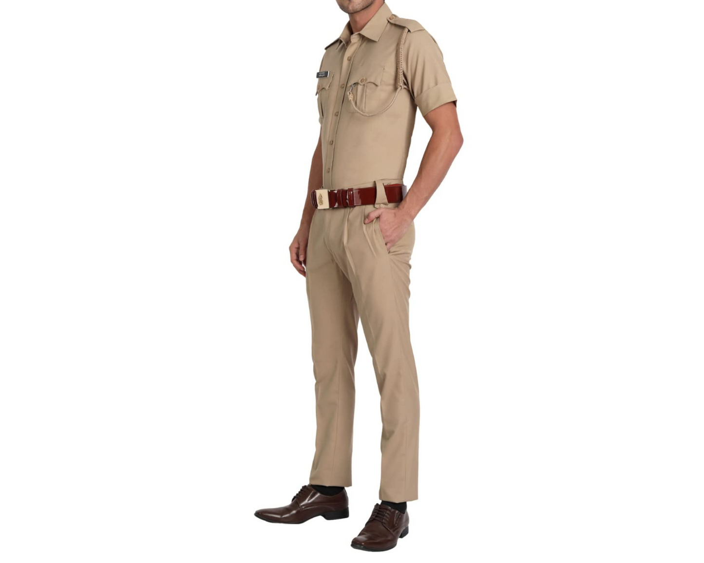 HALF SLEEVES-READYMADE KHAKHI UNIFORM-OCM/RAYMONDS FABRIC