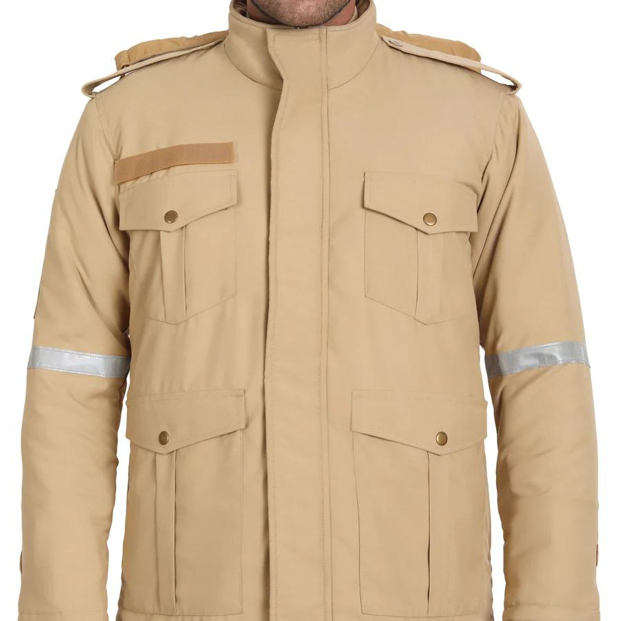 KHAKI POLICE JACKET - FULL SLEEVES-WITHOUT REFLECTIVE TAPE