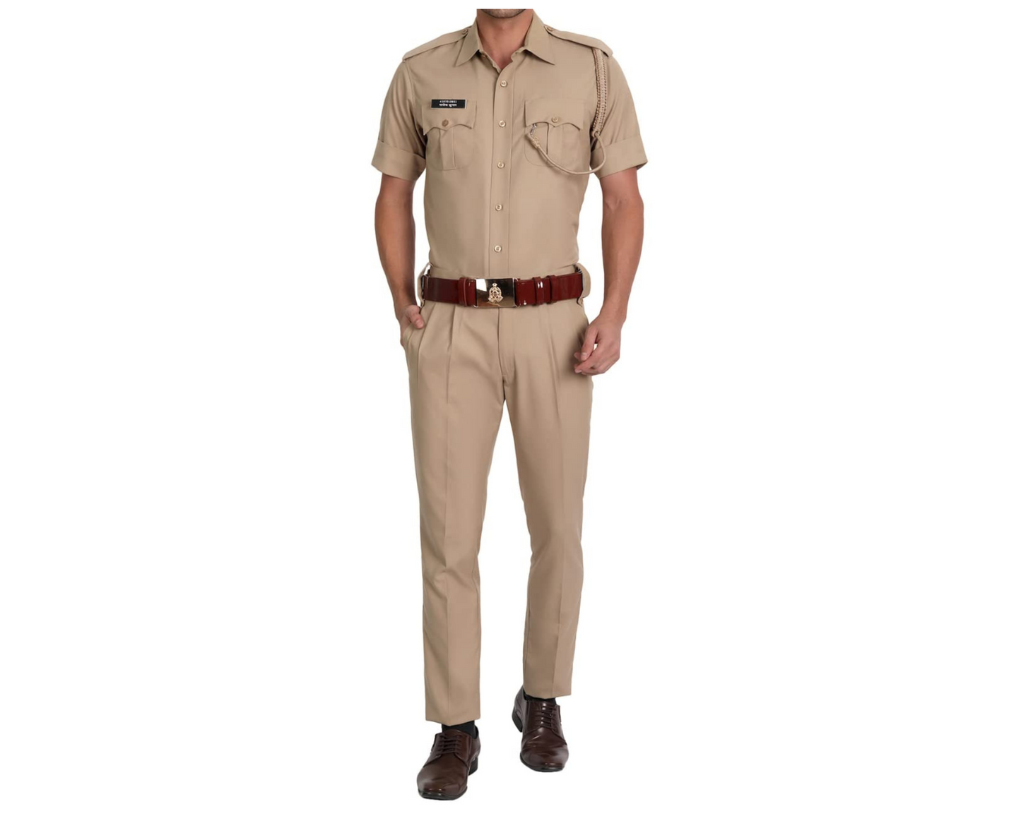 HALF SLEEVES-READYMADE KHAKHI UNIFORM-OCM/RAYMONDS FABRIC