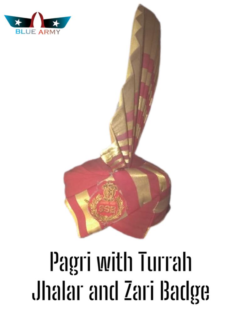 SSB Ceremonial - Pagri with Turrah and Zari badge - Minimum Order Quantity-25 Set