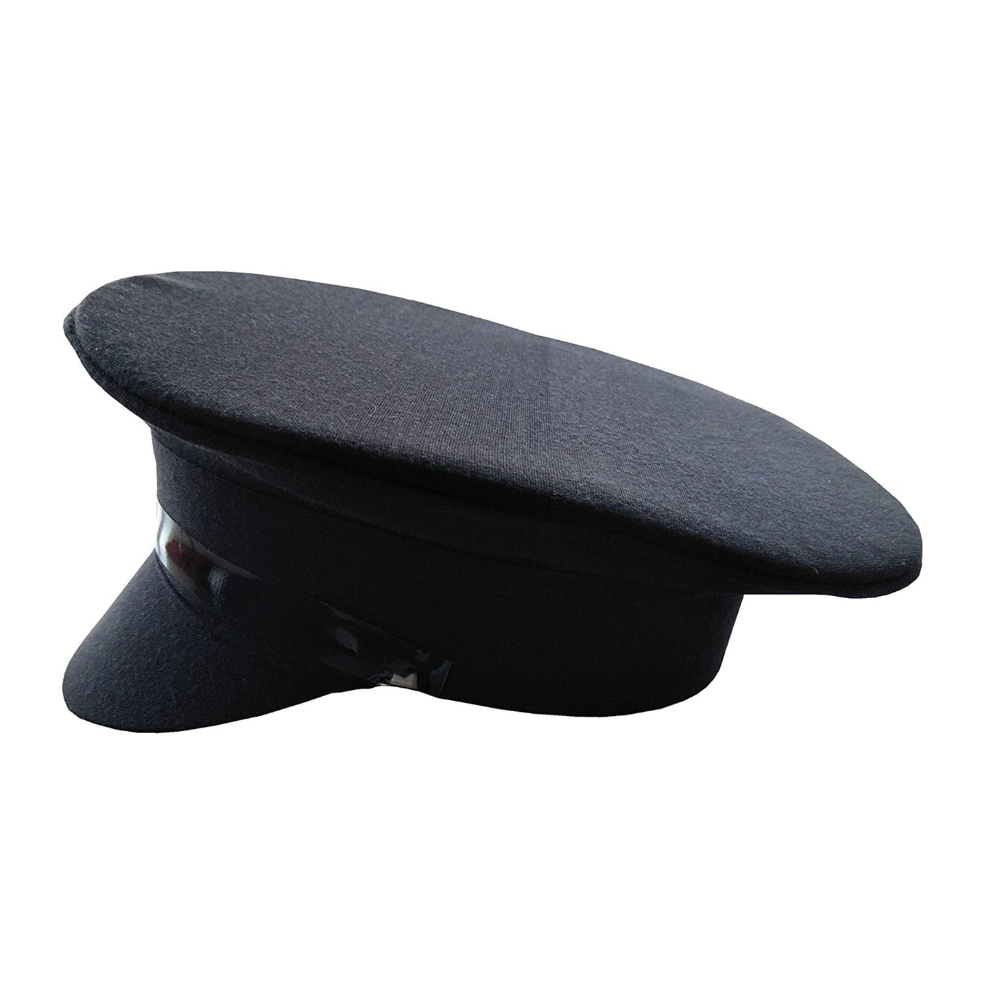 Security Guard Peak Cap (Black, Free Size)
