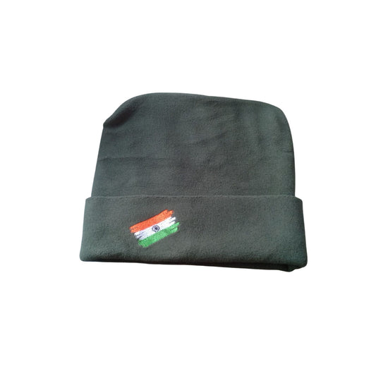 Winter Cap - Indian Flag Embroidered